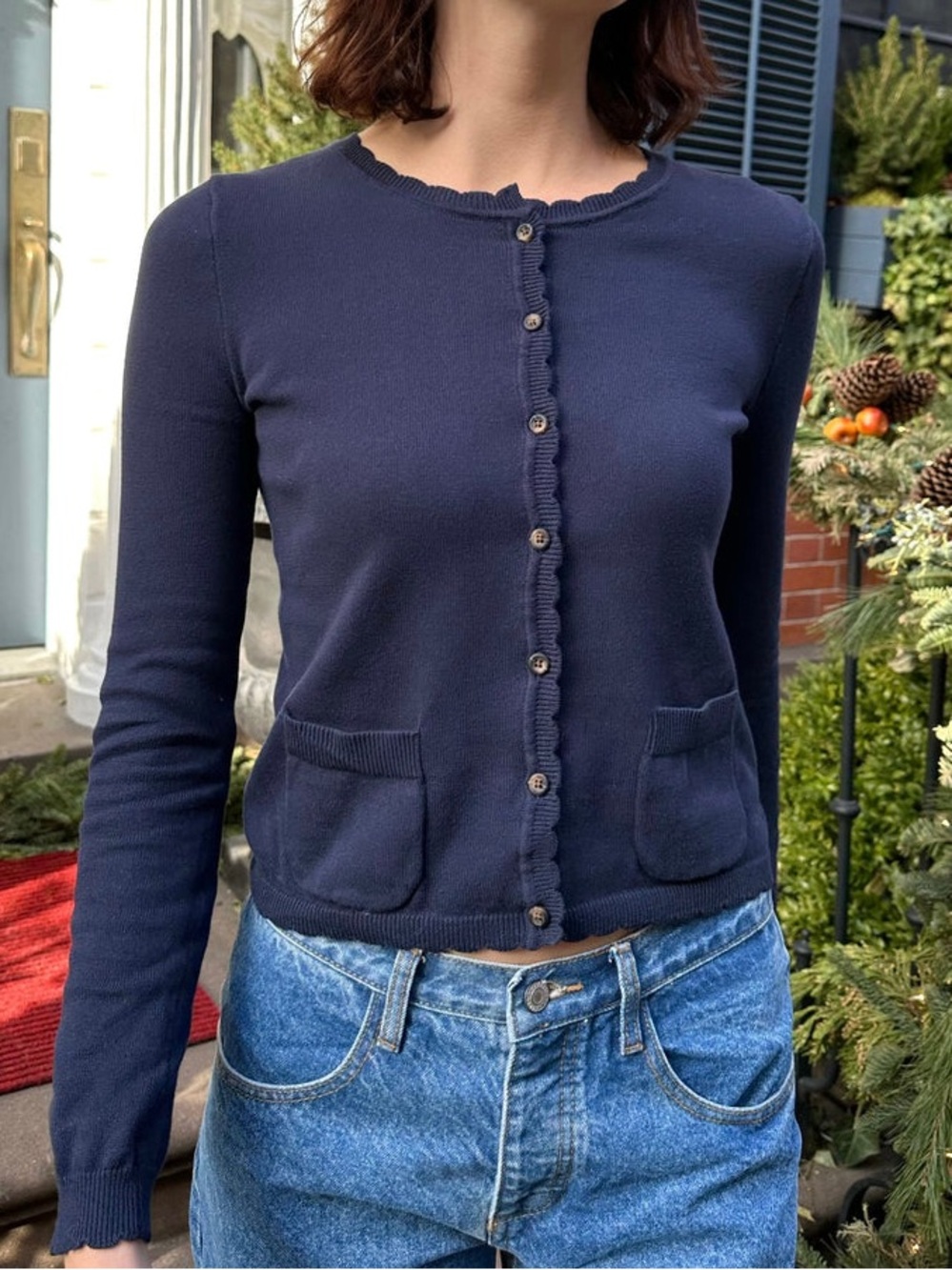Brandy Melville Zoe Cardigan in Navy